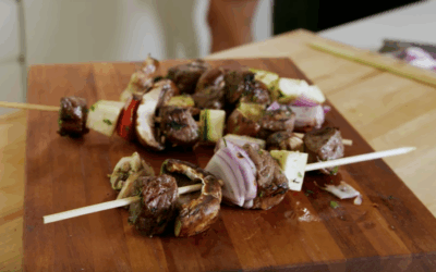 Kristin Cavallari’s Bison Strip Steak & Veggie Kebab Recipe!