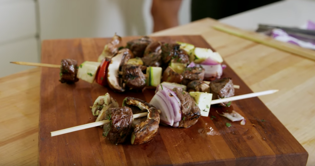 Kristin Cavallari’s Bison Strip Steak & Veggie Kebab Recipe!