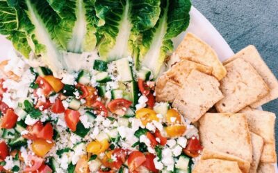 Greek Salad Hummus from Beach Cities Moms
