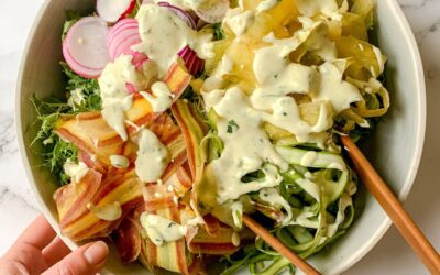 Easy Recipe: Shaved Spring Salad with Creamy Tarragon Vinaigrette